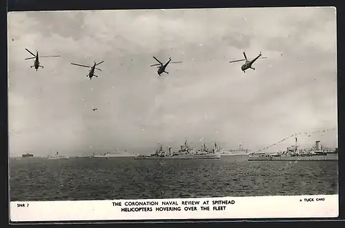 AK Spithead, Coronation Naval Review, Helicopters hovering over the Fleet