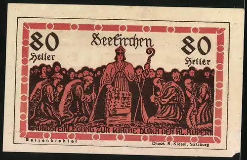 Notgeld Seekirchen 1920, 80 Heller, Stadtwappen