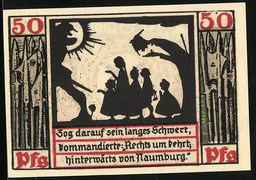 Notgeld Naumburg a. Saale 1920, 50 Pfennig, Kinder folgen Riesen