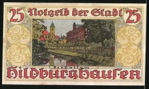 Notgeld Hildburghausen, 25 Pfennig, Stadtwappen