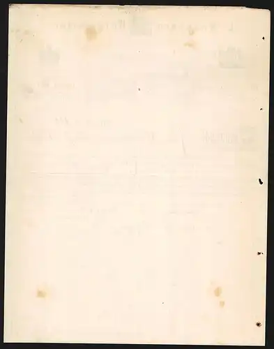 Rechnung Hofgeismar 1886, L. Keseberg, Hof-Buch- & Steindruckerei, Lithogr. Kunst-Anstalt, Blick auf die Fabrikanlage