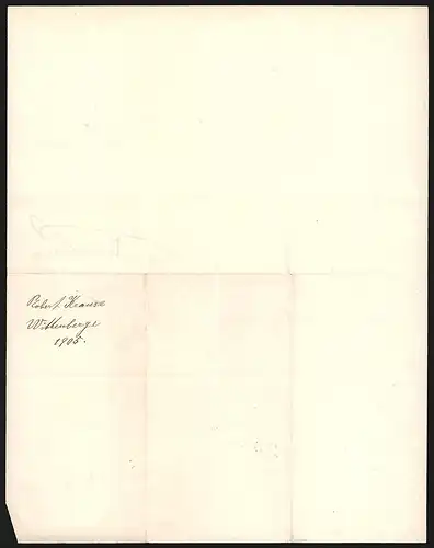 Rechnung Wittenberge 1904, Robert Krause, Wittenberger Fettwaren-Fabrik, Werk und Werks-Comptoir, Preis-Medaille
