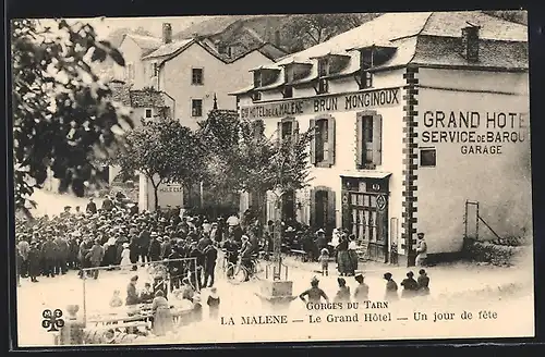 AK La Malene, Le Grand Hotel, Un jour de fete