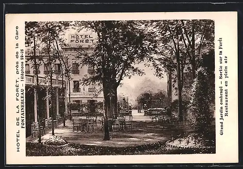 AK Fontainebleau, Hotel de la Foret, pres de la Gare