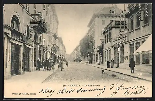 AK Annecy, La Rue Royale