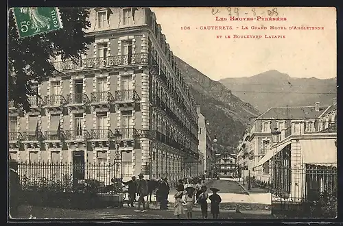 AK Cauterets, Le Grand Hotel d`Angleterre et le Boulevard Latapie