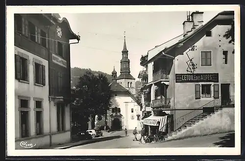 AK Saint-Gervais-les-Bains, la mairie et l'église