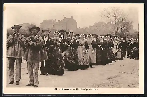 AK Carnac, Un Cortège de Noce