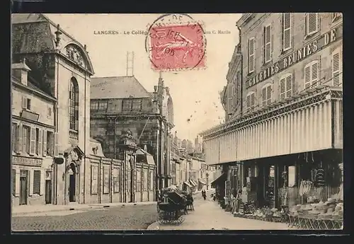 AK Langres, Le Collège, Restaurant, Galeries Reunies