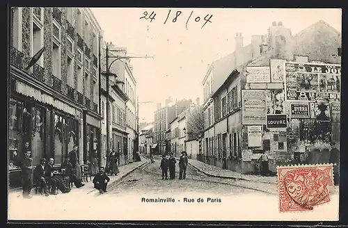 AK Romainville, Rue de Paris