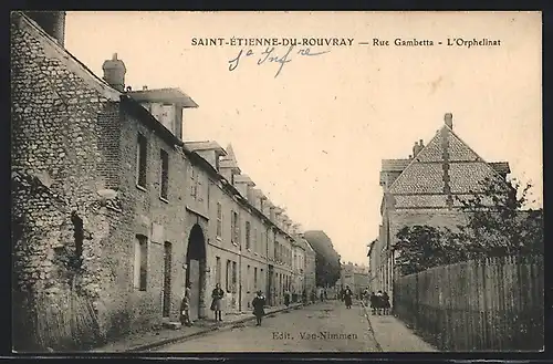AK Saint-Étienne-du-Rouvray, Rue Gambetta, L`Orphelinat