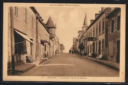 AK Lapleau, Grande-Rue, Route de Soursac