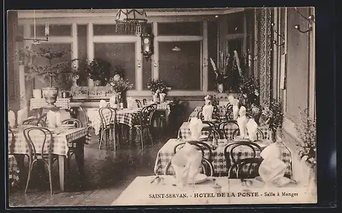 AK Saint-Servan, Hotel de la Poste, Salle à Manger