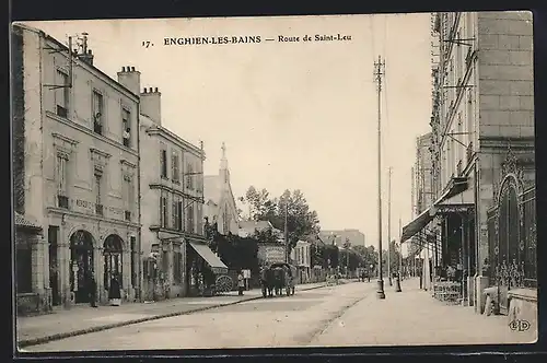 AK Enghien-les-Bains, Route de Saint-Leu