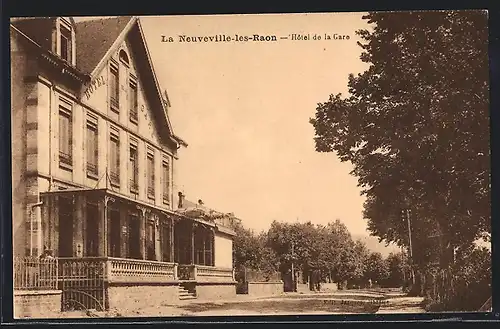 AK Le Neuveville-les-Raon, Hotel de la Gare