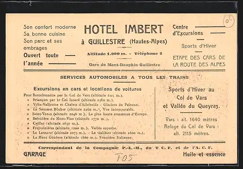 AK Guilletre, Station estivale et hivernale-Hotel Imbert