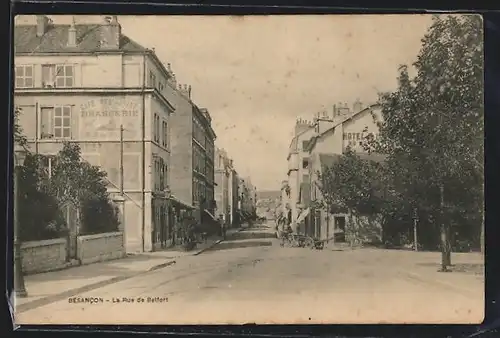 AK Besancon, La Rue de Belfort