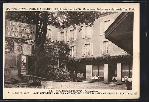 AK Avranches, Hotel d`Angletterre E. Jacomety