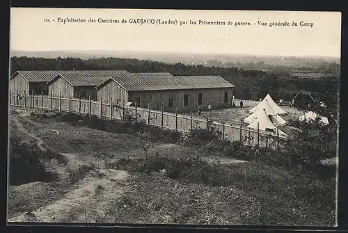 AK Gaujacq, Exploitation des Carrières par les Prisonniers de guerre, Vue générale du Camp