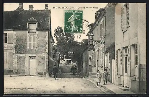 AK St-Cyr-les-Colons, Grande-Rue et Place