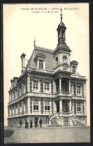 AK Givet, Hôtel-de-Ville inauguré 1905