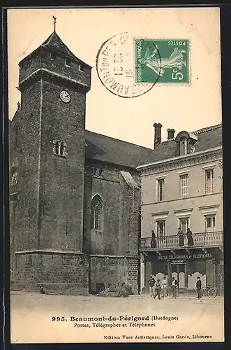 AK Beaumont-du-Périgord, Postes, Télégraphes et Téléphones