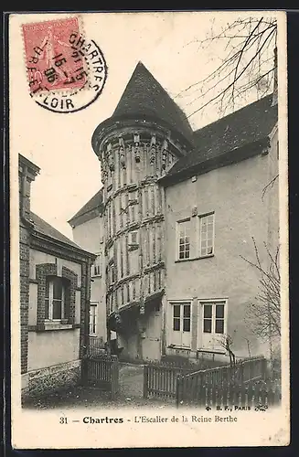 AK Chartres, L`Escalier de la Reine Berthe