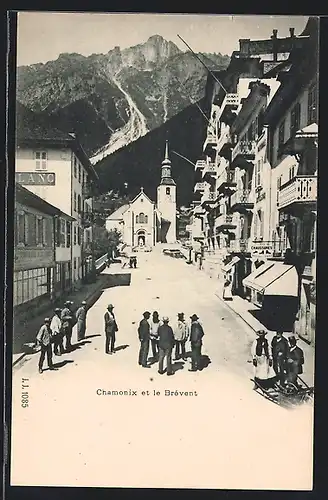 AK Chamonix, Une rue et le Brévent