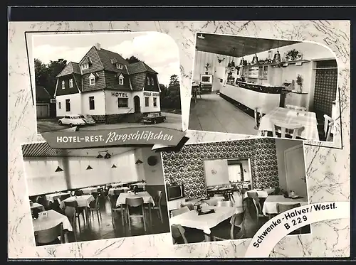 AK Schwenke /Westf., Hotel Restaurant Bergschlösschen