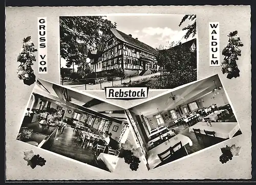 AK Waldulm, am Gasthaus zum Rebstock, in den Gasträumen