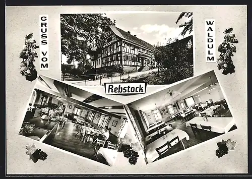 AK Waldulm, am Gasthaus zum Rebstock, in den Gasträumen