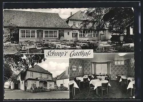 AK Platjenwerbe, Schoop`s Gasthof mit Kegelbahn und Terrasse