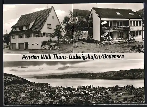 AK Ludwigshafen /Bodensee, Pension Willi Thum, Ortsansichten