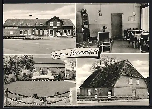 AK Hummelfeld /Eckernförde-Land, Gast- und Pensionshaus Zur Eiche, Inh. Otto Kray, Innen- und Aussenansicht