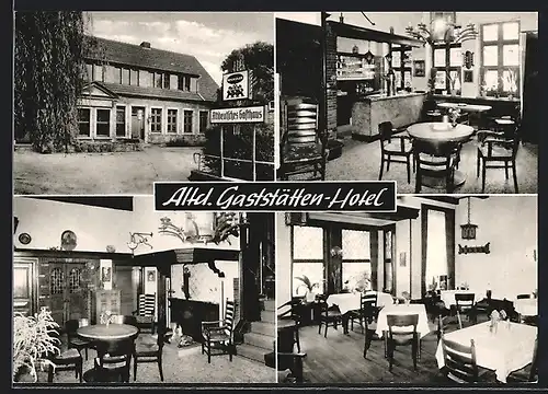 AK Laer / Kr. Steinfurt, Altd. Gaststätten-Hotel, Innen- und Aussenansicht, Inh. L. Ulfers