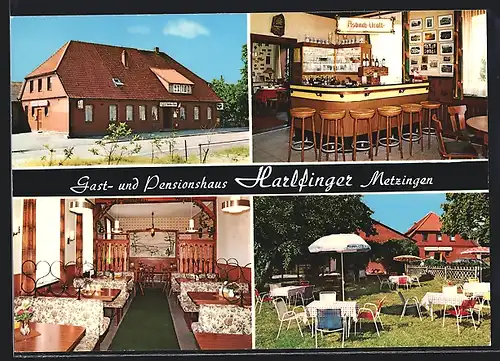 AK Metzingen / Göhrde, Gast- und Pensionshaus G. Harlfinger, Innen- und Aussenansicht