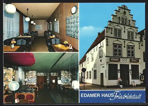 AK Friedrichstadt, Restaurant Edamer Haus, Innen- und Aussenansicht, Inh. Adolf Vick