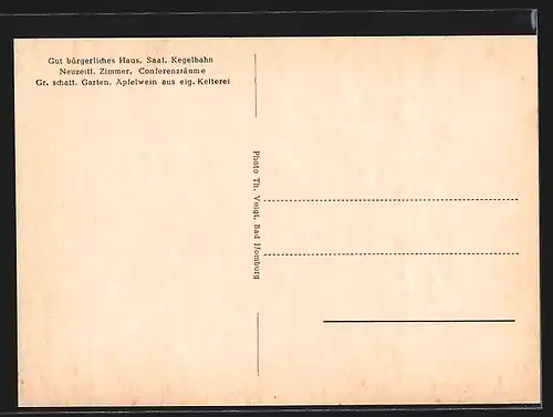 AK Bad Homburg, Eisenbahn-Hotel, Innen- und Aussenansicht, Inh. Fam. Müller