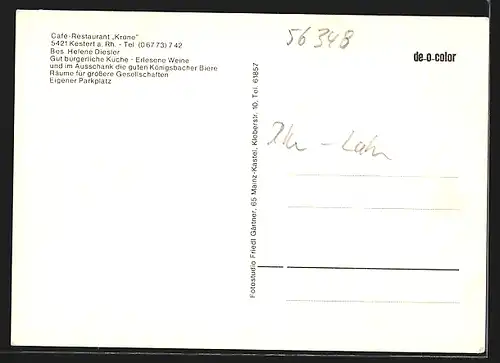 AK Kestert a. Rh., Gasthaus Krone