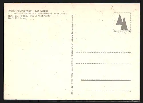 AK Kollnau, Hotel - Restaurant Zum Löwen