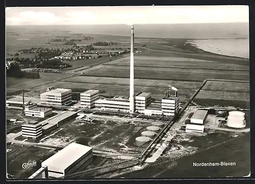 AK Nordenham-Blexen, Fabrikgelände aus der Vogelschau