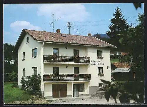 AK Bodenmais, Gasthaus Haus am Zellbach, Inh. Fam. de Vigneux, Arberseestr. 7