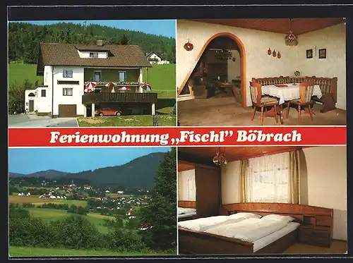 AK Böbrach /Bayer. Wald, Komfort-Ferienwohnung Fischl, Innen- und Aussenansichten, Asbacherstr. 17