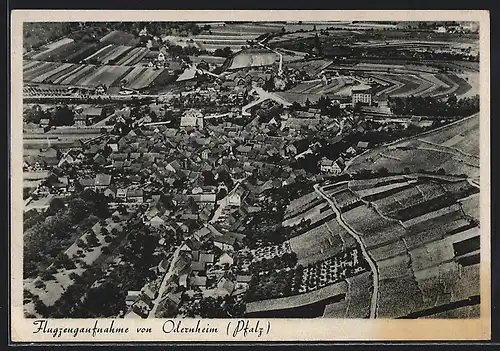 AK Odernheim (Pfalz), Gesamtansicht vom Flugzeug aus