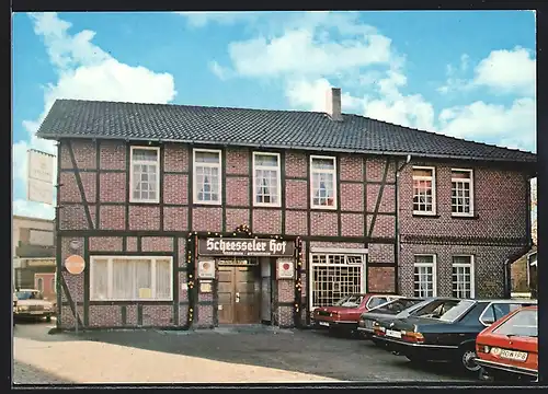 AK Scheessel, Gasthaus Scheesseler Hof, Kirchstr. 2-3. Inh. Günter Meyer