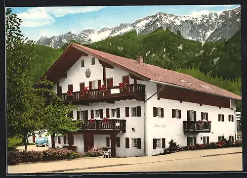 AK Bad Reichenhall, Hotel Haus Lex gegen die Berge, Salzburger Strasse 42