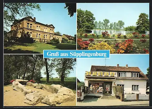 AK Süpplingenburg, Edeka-Markt, Gartenanlage