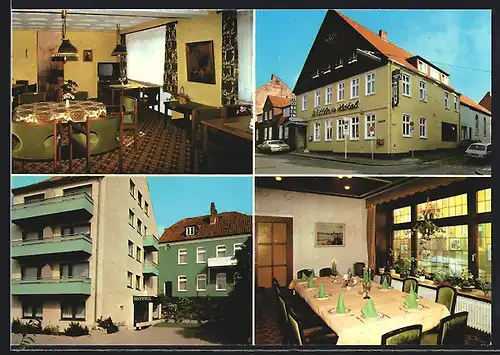 AK Ratzeburg, Wittler`s Hotel und Gästehaus Cäcilie, Innen- und Aussenansichten