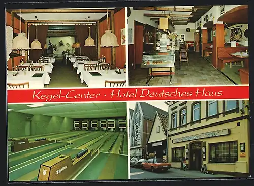 AK Obernkirchen, Kegel-Center im Hotel Deutsches Haus, Lange Strasse 17