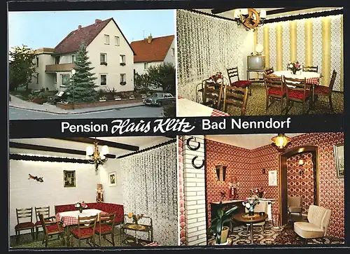 AK Bad Nenndorf, Pension Haus Klitz, Innen- und Aussenansichten